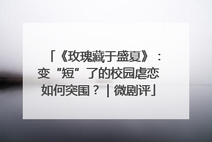 《玫瑰藏于盛夏》：变“短”了的校园虐恋如何突围？｜微剧评