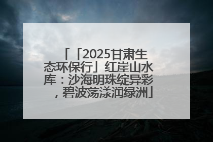 「2025甘肃生态环保行」红崖山水库：沙海明珠绽异彩，碧波荡漾润绿洲