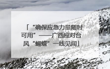 “确保应急力量随时可用”——广西应对台风“蝴蝶”一线见闻