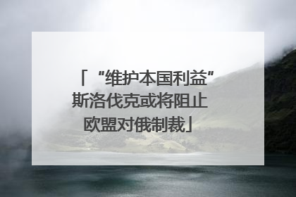 “维护本国利益” 斯洛伐克或将阻止欧盟对俄制裁