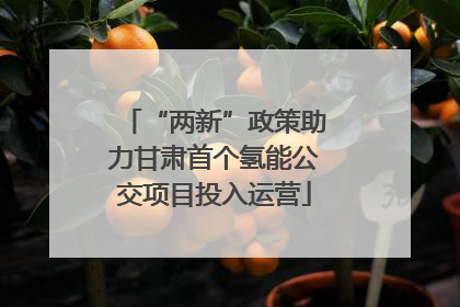 “两新”政策助力甘肃首个氢能公交项目投入运营