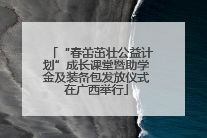 “春蕾茁壮公益计划”成长课堂暨助学金及装备包发放仪式在广西举行