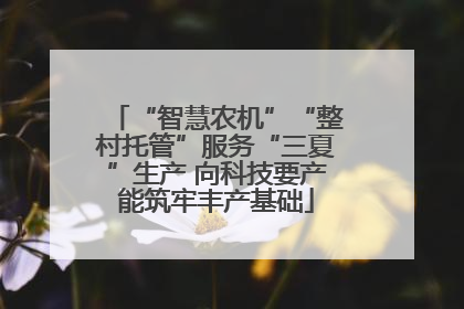 “智慧农机”“整村托管”服务“三夏”生产 向科技要产能筑牢丰产基础