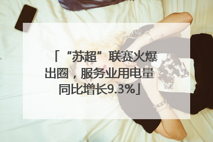 “苏超”联赛火爆出圈，服务业用电量同比增长9.3%