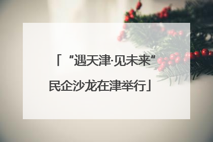 “遇天津·见未来”民企沙龙在津举行