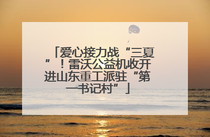 爱心接力战“三夏”！雷沃公益机收开进山东重工派驻“第一书记村”