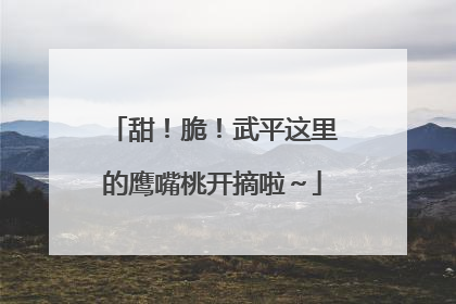 甜！脆！武平这里的鹰嘴桃开摘啦～
