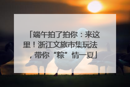 端午拍了拍你：来这里！浙江文旅市集玩法，带你“粽”情一夏