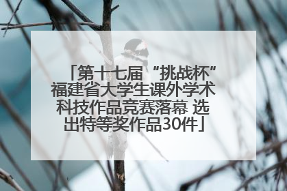 第十七届“挑战杯”福建省大学生课外学术科技作品竞赛落幕 选出特等奖作品30件