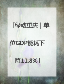绿动重庆｜单位GDP能耗下降11.8%