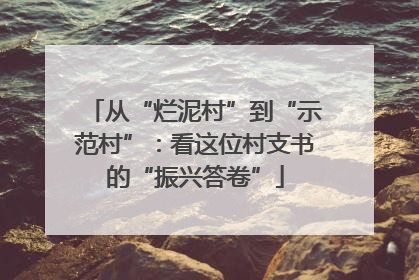 从“烂泥村”到“示范村”：看这位村支书的“振兴答卷”