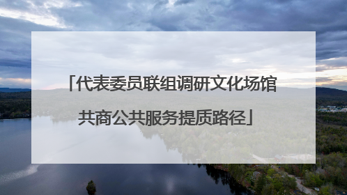 代表委员联组调研文化场馆 共商公共服务提质路径