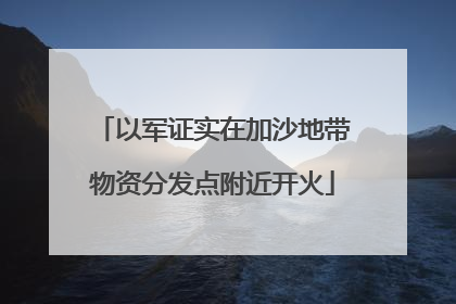 以军证实在加沙地带物资分发点附近开火