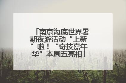 南京海底世界暑期夜游活动“上新”啦！“奇技嘉年华”本周五亮相