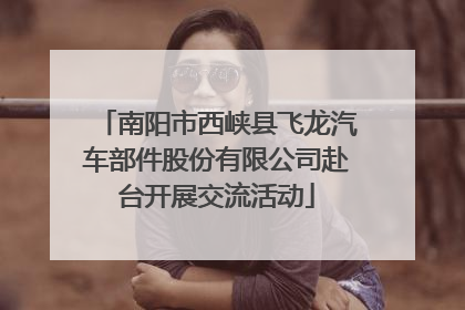 南阳市西峡县飞龙汽车部件股份有限公司赴台开展交流活动