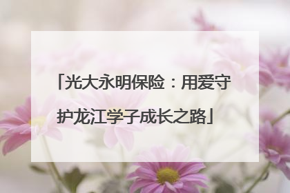 光大永明保险：用爱守护龙江学子成长之路