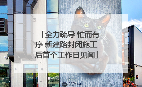 全力疏导 忙而有序 新建路封闭施工后首个工作日见闻