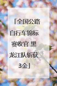 全国公路自行车锦标赛收官 黑龙江队斩获3金