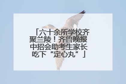 六十余所学校齐聚兰陵！齐鲁晚报中招会助考生家长吃下“定心丸”