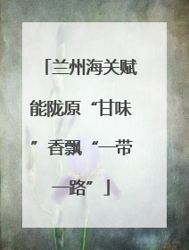 兰州海关赋能陇原“甘味”香飘“一带一路”
