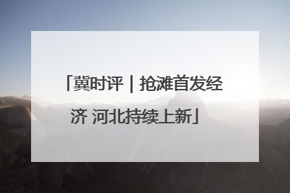 冀时评｜抢滩首发经济 河北持续上新