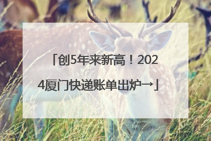 创5年来新高！2024厦门快递账单出炉→