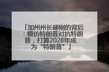 加州州长硬刚的背后：模仿特朗普对抗特朗普，打算2028年成为“特朗普”