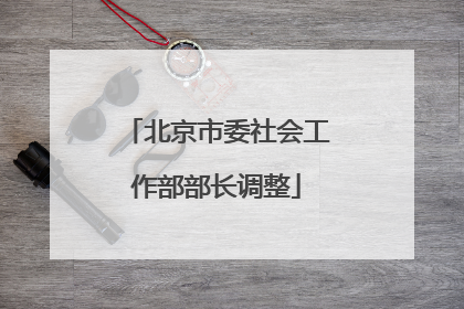 北京市委社会工作部部长调整