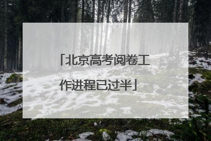北京高考阅卷工作进程已过半