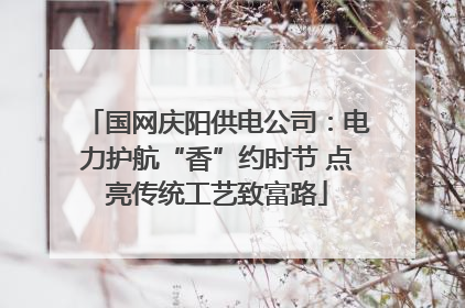 国网庆阳供电公司：电力护航“香”约时节 点亮传统工艺致富路