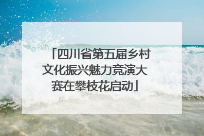 四川省第五届乡村文化振兴魅力竞演大赛在攀枝花启动