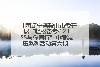 团辽宁省鞍山市委开展“轻松备考·12355与你同行”中考减压系列活动第六期