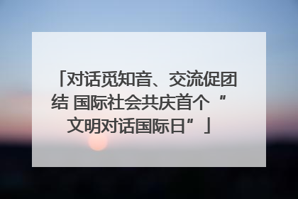 对话觅知音、交流促团结 国际社会共庆首个“文明对话国际日”