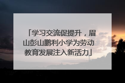 学习交流促提升，眉山彭山鹏利小学为劳动教育发展注入新活力