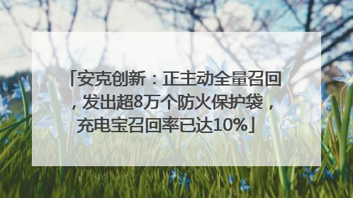 安克创新：正主动全量召回，发出超8万个防火保护袋，充电宝召回率已达10%