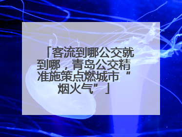 客流到哪公交就到哪，青岛公交精准施策点燃城市“烟火气”