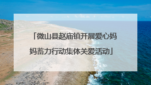 微山县赵庙镇开展爱心妈妈蓄力行动集体关爱活动