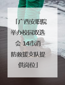 广西安职院举办校园双选会 14市消防救援支队提供岗位
