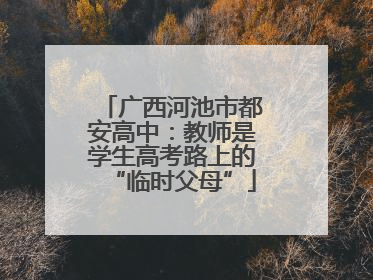 广西河池市都安高中：教师是学生高考路上的“临时父母”