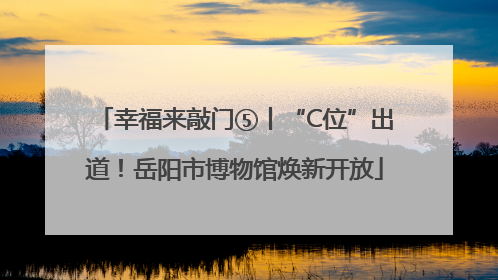 幸福来敲门⑤丨“C位”出道！岳阳市博物馆焕新开放