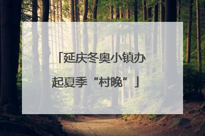 延庆冬奥小镇办起夏季“村晚”