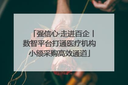 强信心·走进百企丨数智平台打通医疗机构小额采购高效通道