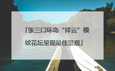 张三口环岛“祥云”模纹花坛呈现最佳景观