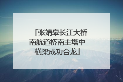 张靖皋长江大桥南航道桥南主塔中横梁成功合龙