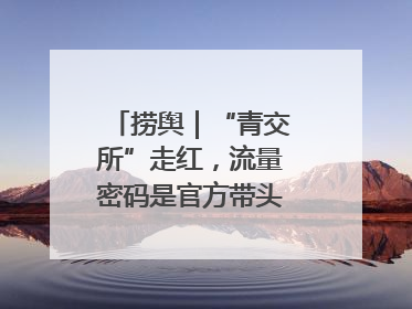 捞舆｜“青交所”走红，流量密码是官方带头“玩起来”