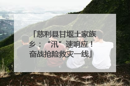 慈利县甘堰土家族乡：“汛”速响应！奋战抢险救灾一线