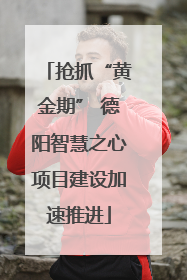 抢抓“黄金期” 德阳智慧之心项目建设加速推进