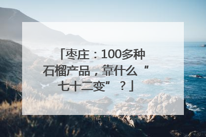枣庄：100多种石榴产品，靠什么“七十二变”？