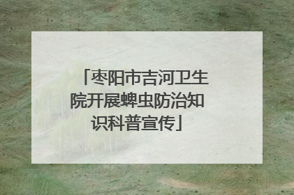 枣阳市吉河卫生院开展蜱虫防治知识科普宣传