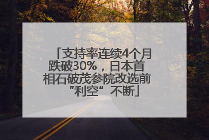 支持率连续4个月跌破30%，日本首相石破茂参院改选前“利空”不断
